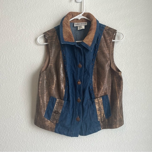 🤎VINTAGE JACKET AND VEST TOP SET🤎 - Picture 5 of 7